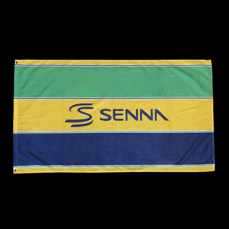 Ayrton Senna Flagge F1 Gelb / Grün / Blau ASLE11912-NVY