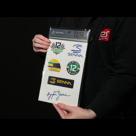 Set of 6 Ayrton Senna stickers ASLE11913-NVY