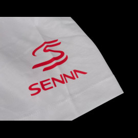 Ayrton Senna T-Shirt F1 Weltmeister Weiß ASRC01004-WHT - unisex