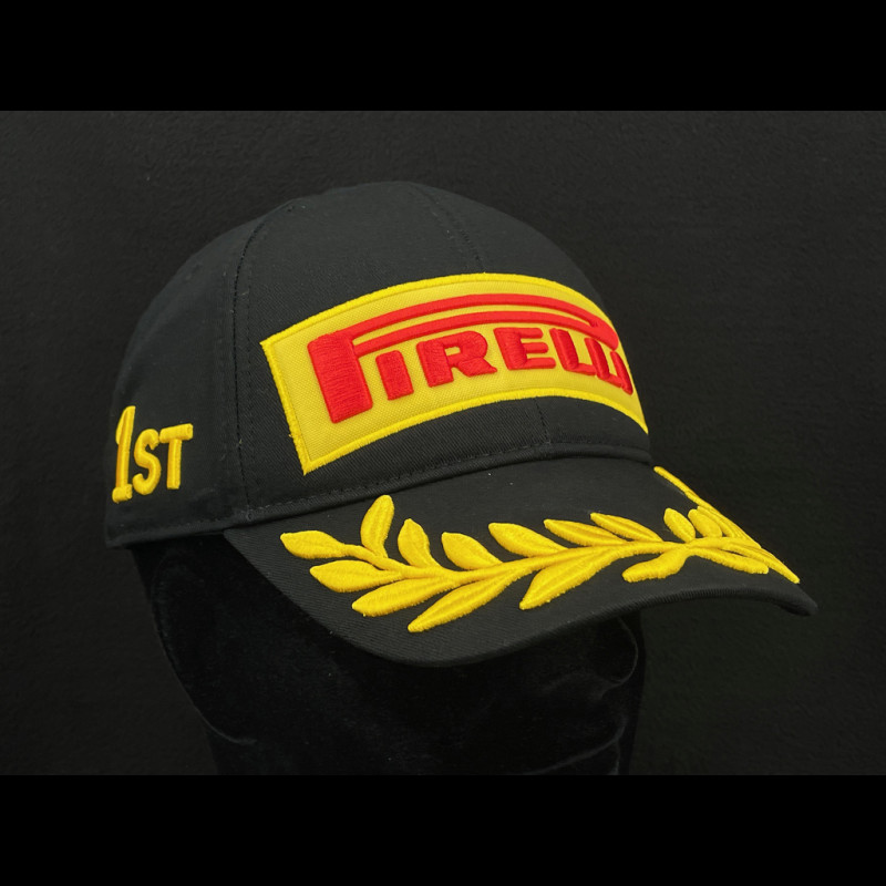 Pirelli Cap F1 Podium Bestickte Scwharz 0101 - unisex