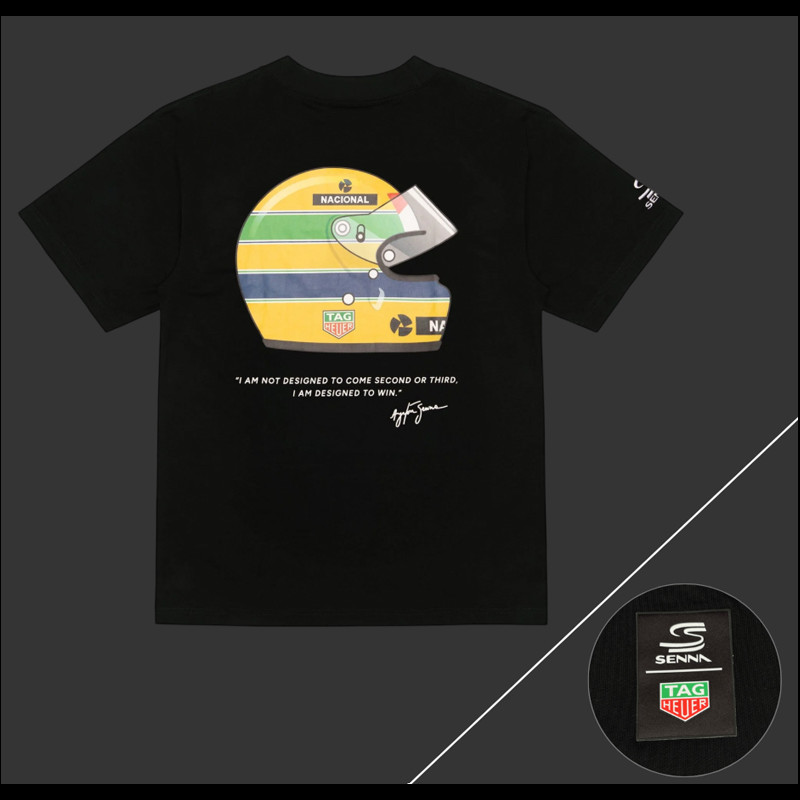 Tag Heuer x Ayrton Senna T-Shirt F1 Schwarz ASTH01005-BLK - unisex