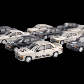 Set of 20 Mercedes-Benz 190E Evo1 Nürburgring Race of Champions 1984 1/64 Mini GT MGTS0016