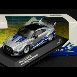 Nissan GT-R R35 Liberty Walk Silhouette 2020 Silber / Blau 1/43 Solido S4311211