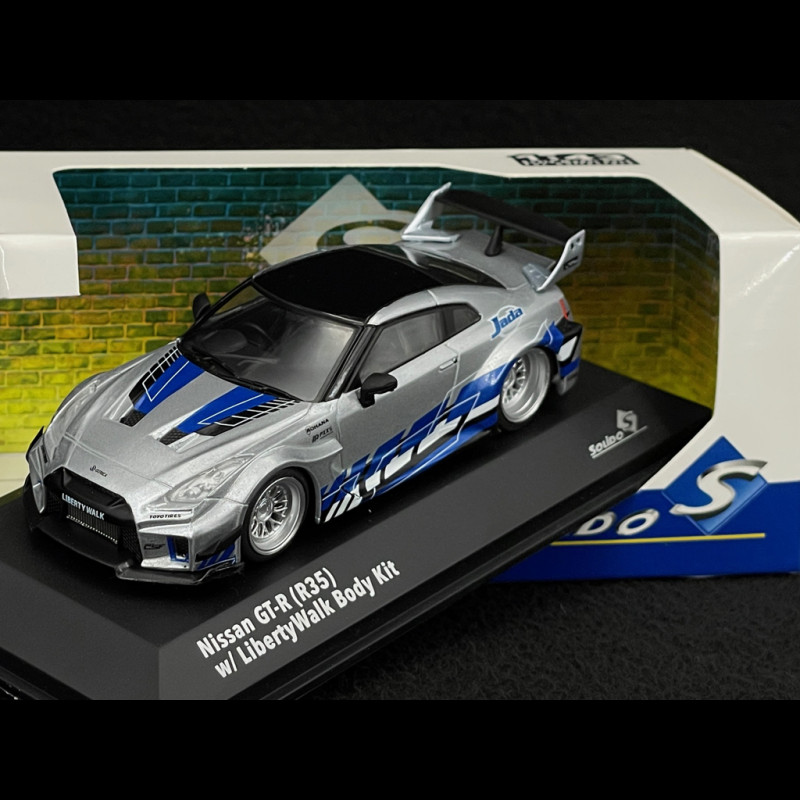 Nissan GT-R R35 Liberty Walk Silhouette 2020 Silber / Blau 1/43 Solido S4311211