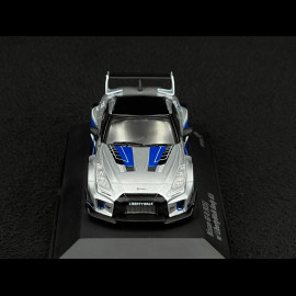 Nissan GT-R R35 Liberty Walk Silhouette 2020 Silver / Blue 1/43 Solido S4311211