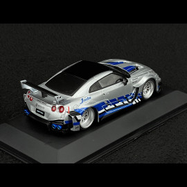 Nissan GT-R R35 Liberty Walk Silhouette 2020 Silber / Blau 1/43 Solido S4311211