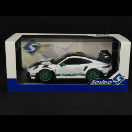 Porsche 911 GT3 RS Type 992 2024 Tribute To 1972 Carrera RS Weissach Package White / Green Stripes 1/18 Solido S1812107