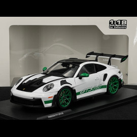 Porsche 911 GT3 RS Type 992 2024 Tribute To 1972 Carrera RS Weissach Package White / Green Stripes 1/18 Solido S1812107