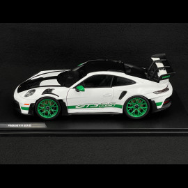 Porsche 911 GT3 RS Type 992 2024 Tribute To 1972 Carrera RS Weissach Package White / Green Stripes 1/18 Solido S1812107