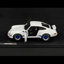 Porsche 911 RSR 2.8 1973 Weiß / Blaue Streifen 1/18 Solido S1801119