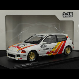 Honda Civic EG6 Mugen Racing 1992 White / Red Stripes 1/18 Solido S1810404