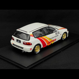 Honda Civic EG6 Mugen Racing 1992 White / Red Stripes 1/18 Solido S1810404