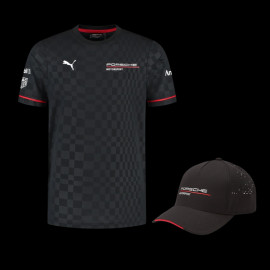 Duo Porsche T-Shirt + Porsche Cap Motorsport Schwarz