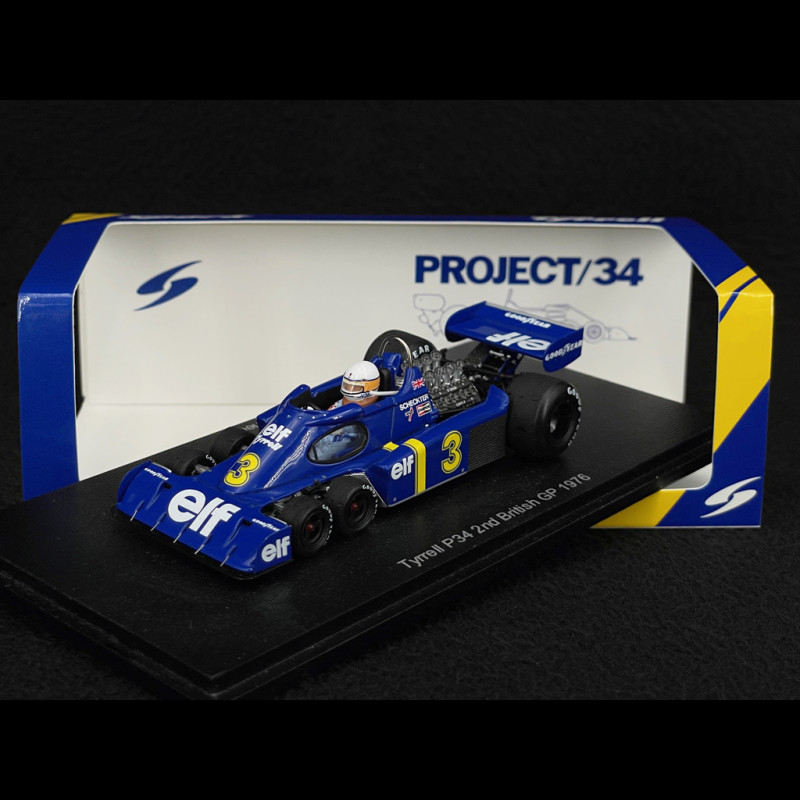 Jody Scheckter Tyrrell P34 n° 3 2. Großbritannien GP 1976 1/43 Spark S7308