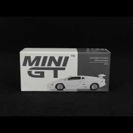 Lamborghini Countach 25-jähriges Jubiläum 1989 Weiß 1/64 Mini GT MGT01134-L