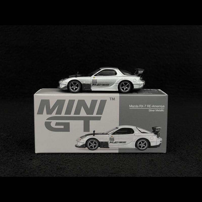 Mazda RX7 FD3S RE-Amemiya 2004 Silbergrau Metallic 1/64 Mini GT MGT01106-L
