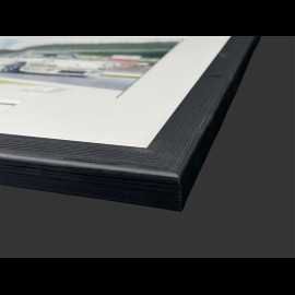 Porsche 911 Frame Carrera RS 2.7 1972 Black Wooden Frame with Sketch 25 x 30 cm - Uli Ehret