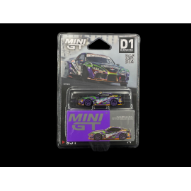 Toyota GR Supra Kuhl D1GP Evangelion Racing 2021 Purple / Green 1/64 Mini GT MGT00951-BL
