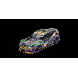 Toyota GR Supra Kuhl D1GP Evangelion Racing 2021 Lila / Grün 1/64 Mini GT MGT00951-BL