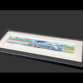 Porsche Rahmen 911 Cabriolet Typ 991.2 2015 Schwarzer Holzrahmen 38 x 15 cm - Uli Ehret