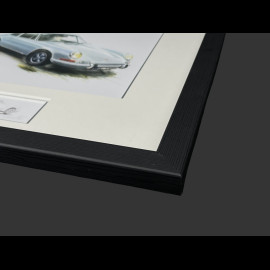 Porsche Frame 911 Coupe 1964 Black Wooden Frame with Sketch 25 x 30 cm - Uli Ehret