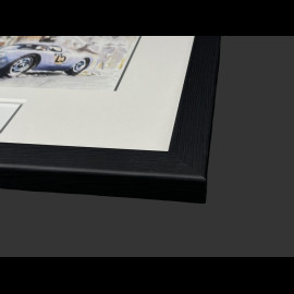 Porsche Rahmen 550A / 4RS Coupé N°25 1956 Schwarzer Holzrahmen mit Skizze 25 x 30 cm - Uli Ehret