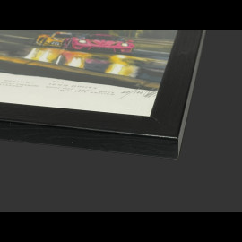 24h LeMans Rahmen "Der Knick von Mulsanne" 2023 Schwarzer Holzrahmen 25 x 30 cm - Uli Ehret
