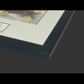 Porsche Frame 917 KH n° 23 Winner 24h Le Mans 1970 Black Wooden Frame with Sketch 25 x 30 cm - Uli Ehret