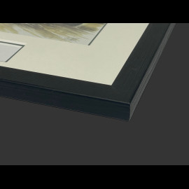 Alfa Romeo Rahmen 6C 1750 Gran Sport Mille Miglia 1929 Schwarzer Holzrahmen mit Skizze 25 x 30 cm - Uli Ehret