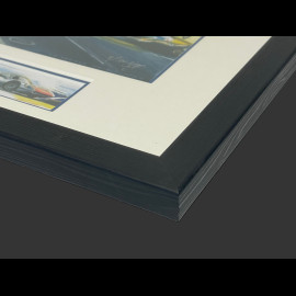 Porsche Frame 904 GTS 1964 Reims 12 Hours Black Wooden Frame with Sketch 25 x 30 cm - Uli Ehret