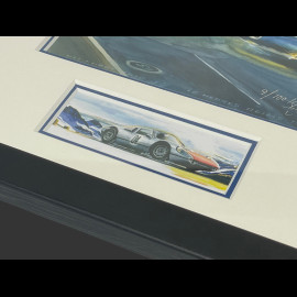 Porsche Frame 904 GTS 1964 Reims 12 Hours Black Wooden Frame with Sketch 25 x 30 cm - Uli Ehret