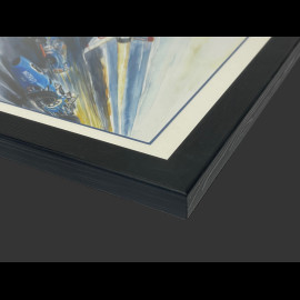 Matra Frame MS10 / Alpine A220 / Mirage "La Vitesse" Black Wooden Frame with Sketch 25 x 30 cm - Uli Ehret