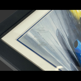 Matra Frame MS10 / Alpine A220 / Mirage "La Vitesse" Black Wooden Frame with Sketch 25 x 30 cm - Uli Ehret