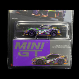 Toyota GR Supra Kuhl D1GP Evangelion Racing 2021 Lila / Grün 1/64 Mini GT MGT00951-BL