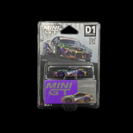 Toyota GR Supra Kuhl D1GP Evangelion Racing 2021 Lila / Grün 1/64 Mini GT MGT00951-BL