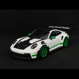 Porsche 911 GT3 RS Typ 992 2022 Tribute To 1972 Carrera RS Weissach Package Weiß / Grüne Streifen 1/18 Norev 187372