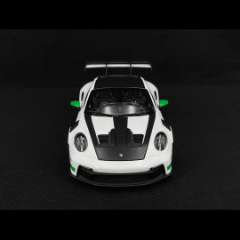 Porsche 911 GT3 RS Typ 992 2022 Tribute To 1972 Carrera RS Weissach Package Weiß / Grüne Streifen 1/18 Norev 187372