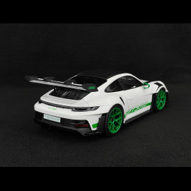 Porsche 911 GT3 RS Type 992 2022 Tribute To 1972 Carrera RS Weissach Package White / Green Stripes 1/18 Norev 187372