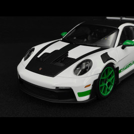 Porsche 911 GT3 RS Type 992 2022 Tribute To 1972 Carrera RS Weissach Package White / Green Stripes 1/18 Norev 187372