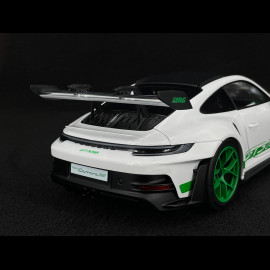 Porsche 911 GT3 RS Typ 992 2022 Tribute To 1972 Carrera RS Weissach Package Weiß / Grüne Streifen 1/18 Norev 187372