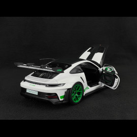 Porsche 911 GT3 RS Typ 992 2022 Tribute To 1972 Carrera RS Weissach Package Weiß / Grüne Streifen 1/18 Norev 187372