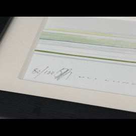 Ford Rahmen GT40 Mk.II n° 2 Sieger 24h Le Mans 1966 Schwarzer Holzrahmen 38 x 15 cm - Uli Ehret