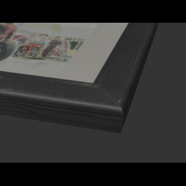 Porsche Frame 356 Abarth GTL n° 20 Goodwood 1962 Black Wooden Frame 38 x 15 cm - Uli Ehret