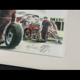 Porsche Frame 356 Abarth GTL n° 20 Goodwood 1962 Black Wooden Frame 38 x 15 cm - Uli Ehret