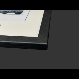 Ford Frame Shelby Mustang GT350 n° 2 1965 Black Wooden Frame with Sketch 25 x 30 cm - Uli Ehret