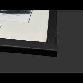 Porsche Rahmen 356 A Carrera Coupe 1956 Schwarzer Holzrahmen mit Skizze 25 x 30 cm - Uli Ehret