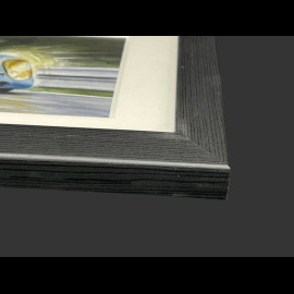 Steve McQueen Frame Porsche 917 KH n° 21 24h Le Mans 1970 Black Wooden Frame 38 x 15 cm - Uli Ehret