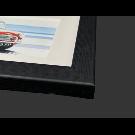 Mini Cooper Frame n° 55 1960 Black Wooden Frame 38 x 15 cm - Uli Ehret
