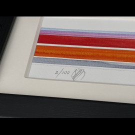 Mini Cooper Rahmen n° 55 1960 Schwarzer Holzrahmen 38 x 15 cm - Uli Ehret