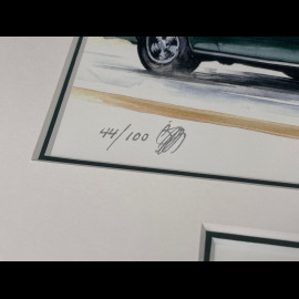 Porsche Frame 911 Targa Type F 1966 Black Wooden Frame with Sketch 25 x 30 cm - Uli Ehret